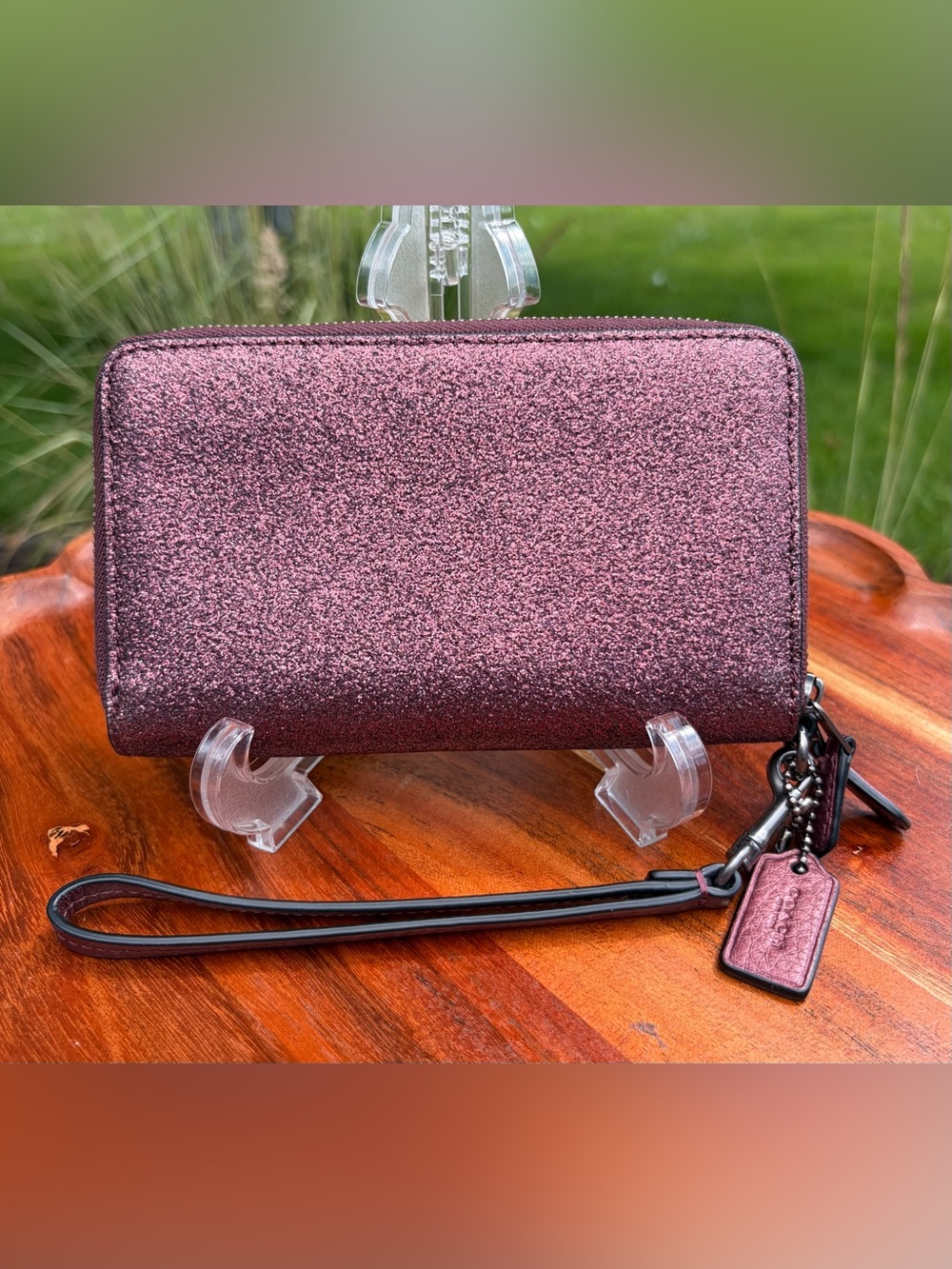 Coach Metallic Cherry Double Zip Wallet F53646 EUC - Picture 8 of 13
